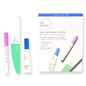 Dr. Dana Nail Repair for Damaged Nails - Nail kit with Nail Primer and Hydrator. Get Beautiful Nails Fast - Nail Strengthener and exfoliator with glycolic acid, Pistacia Lentiscus and Priming Wand